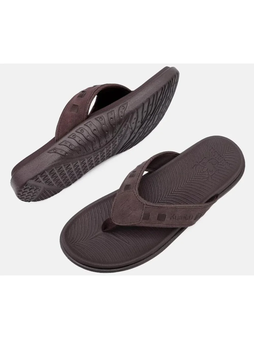 Men's Brown Fashion Arch Support Flip Flops Comfort Orthotic Thong Sandal Shoes